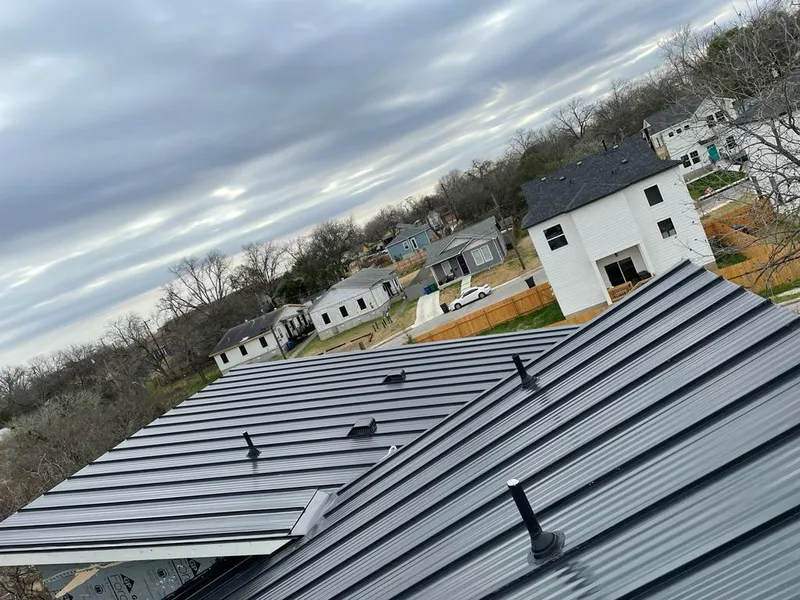 Standing seam metal roof panels with vents for Skylight Repair in Corsicana